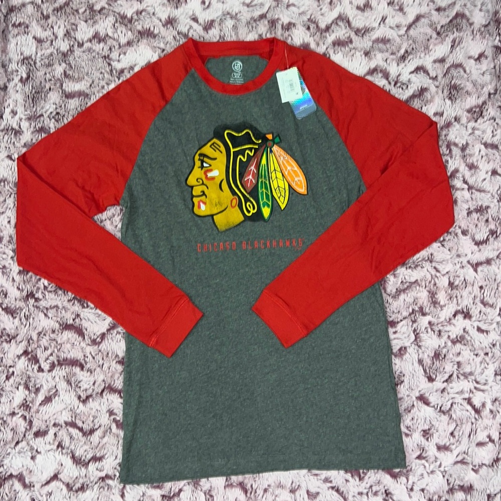 Chicago Blackhawks baseball long sleeve t-shirt